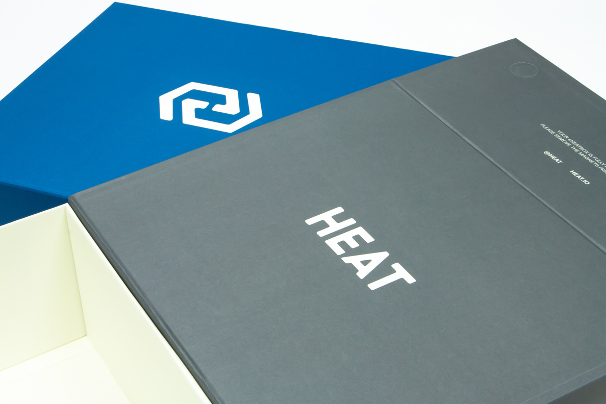 Heat Blue and Grey Boxed Packaging