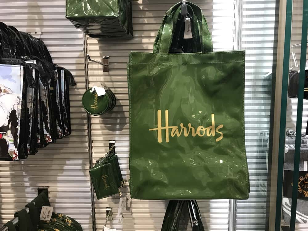 Harrods carrier bag packaging