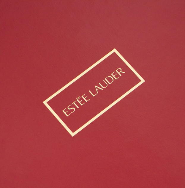 Estee Lauder Re Packaging with Gold Logo
