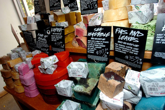 Lush Wrapper Packaging in Store