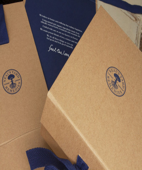 Neal's Yard Cardboard Packaging