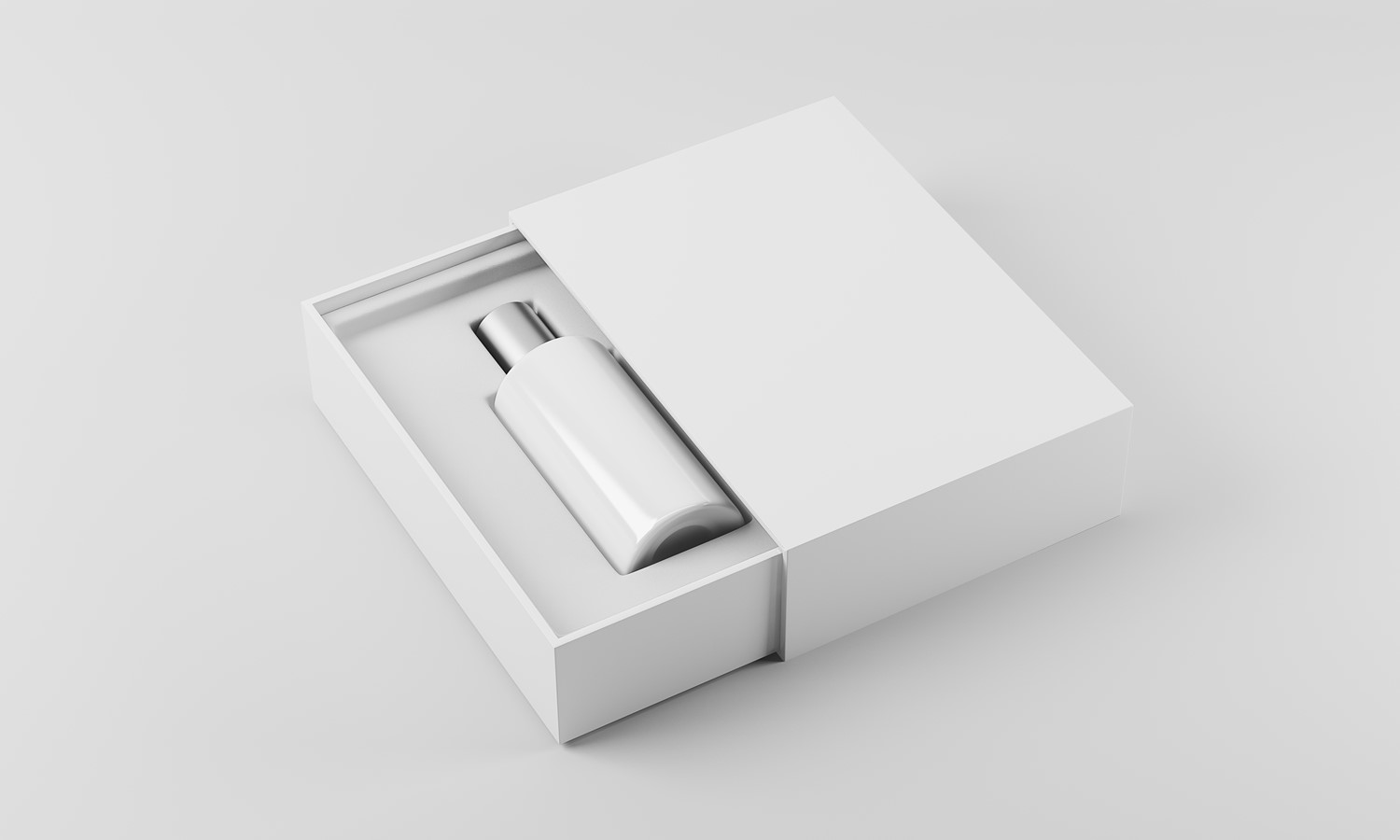 White Eco-friendly Box Packaging with Refillable Bottle Inside